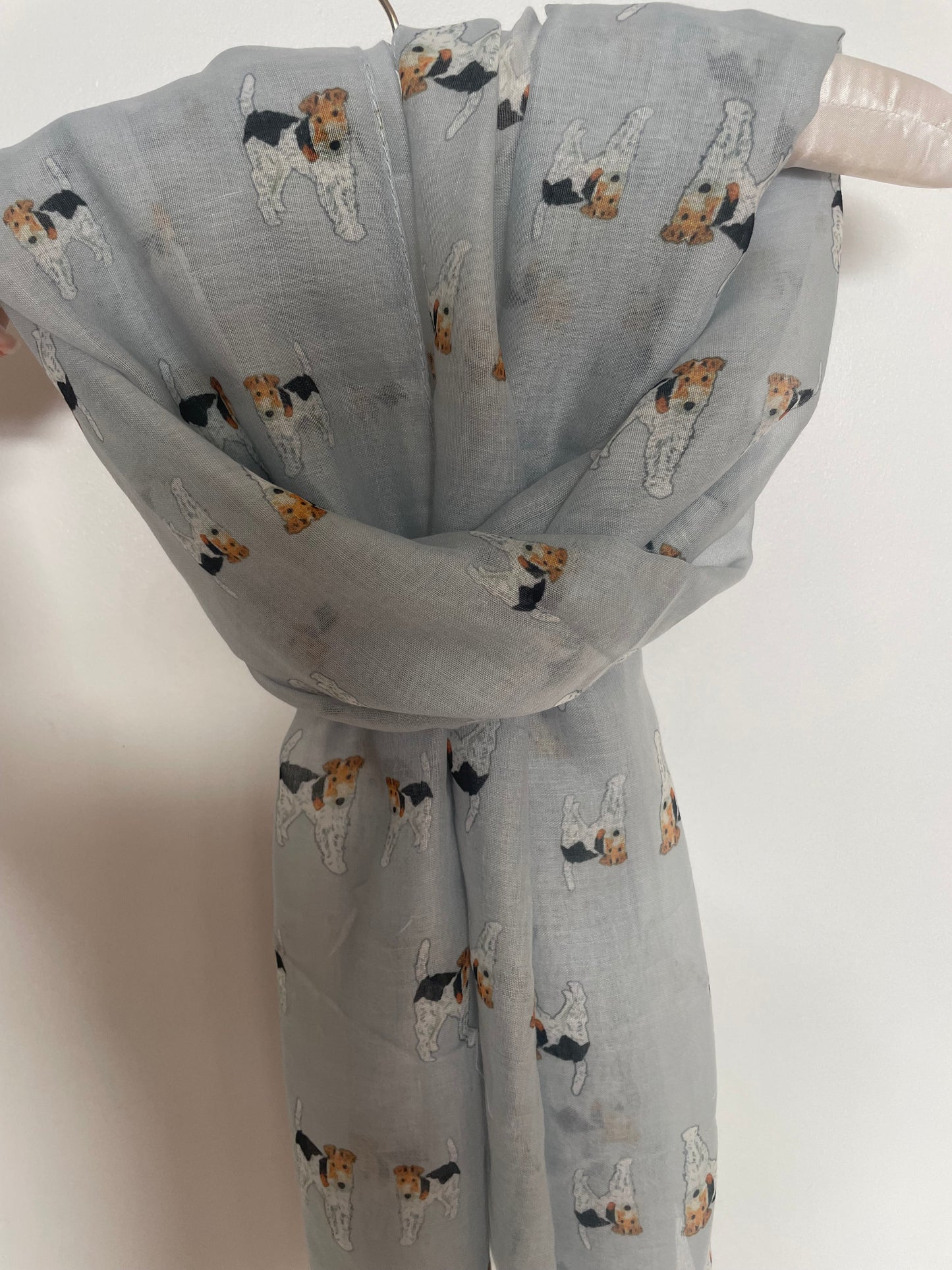 Terrier dog design scarf