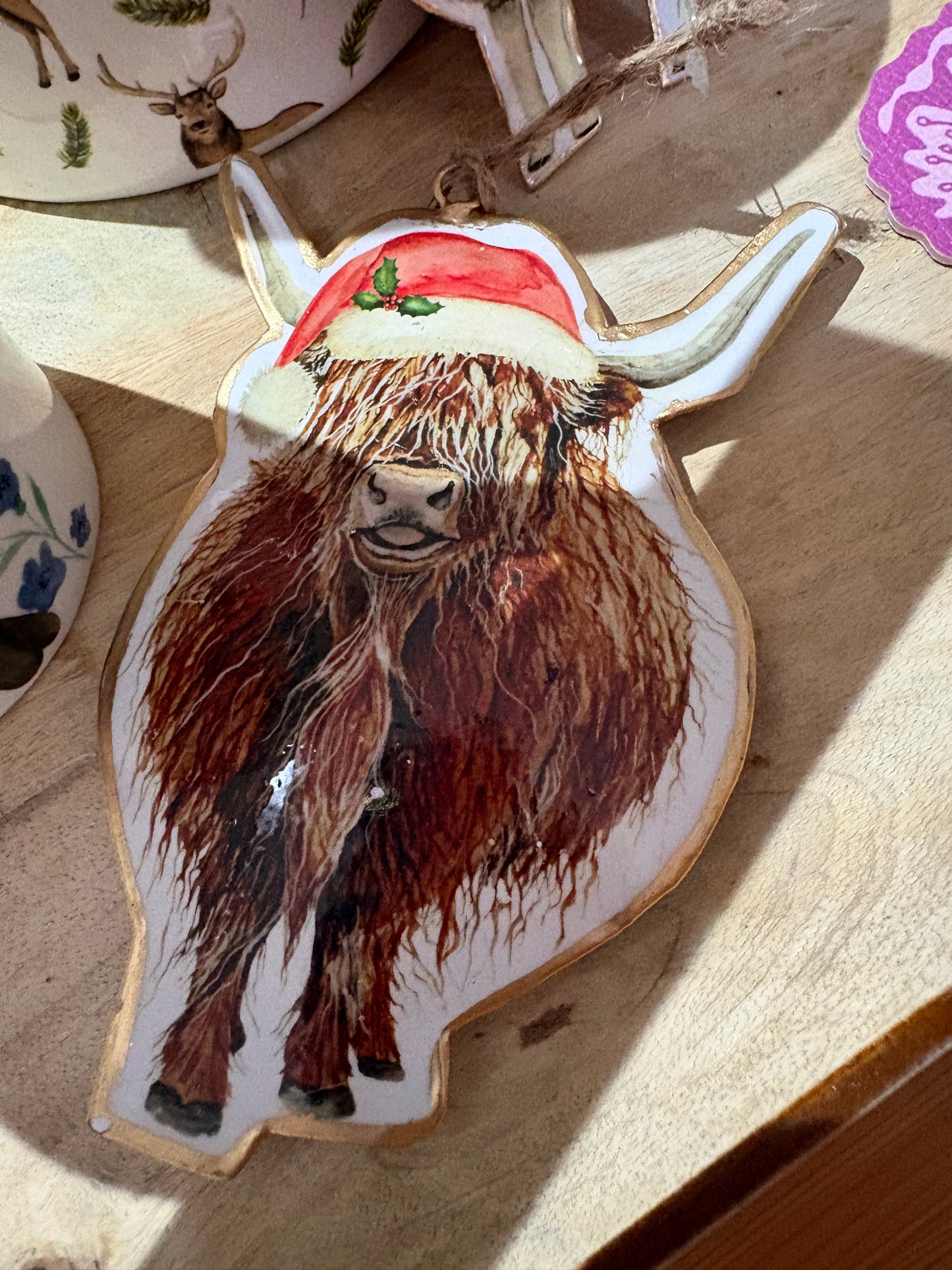 Highland cow hanging decoration