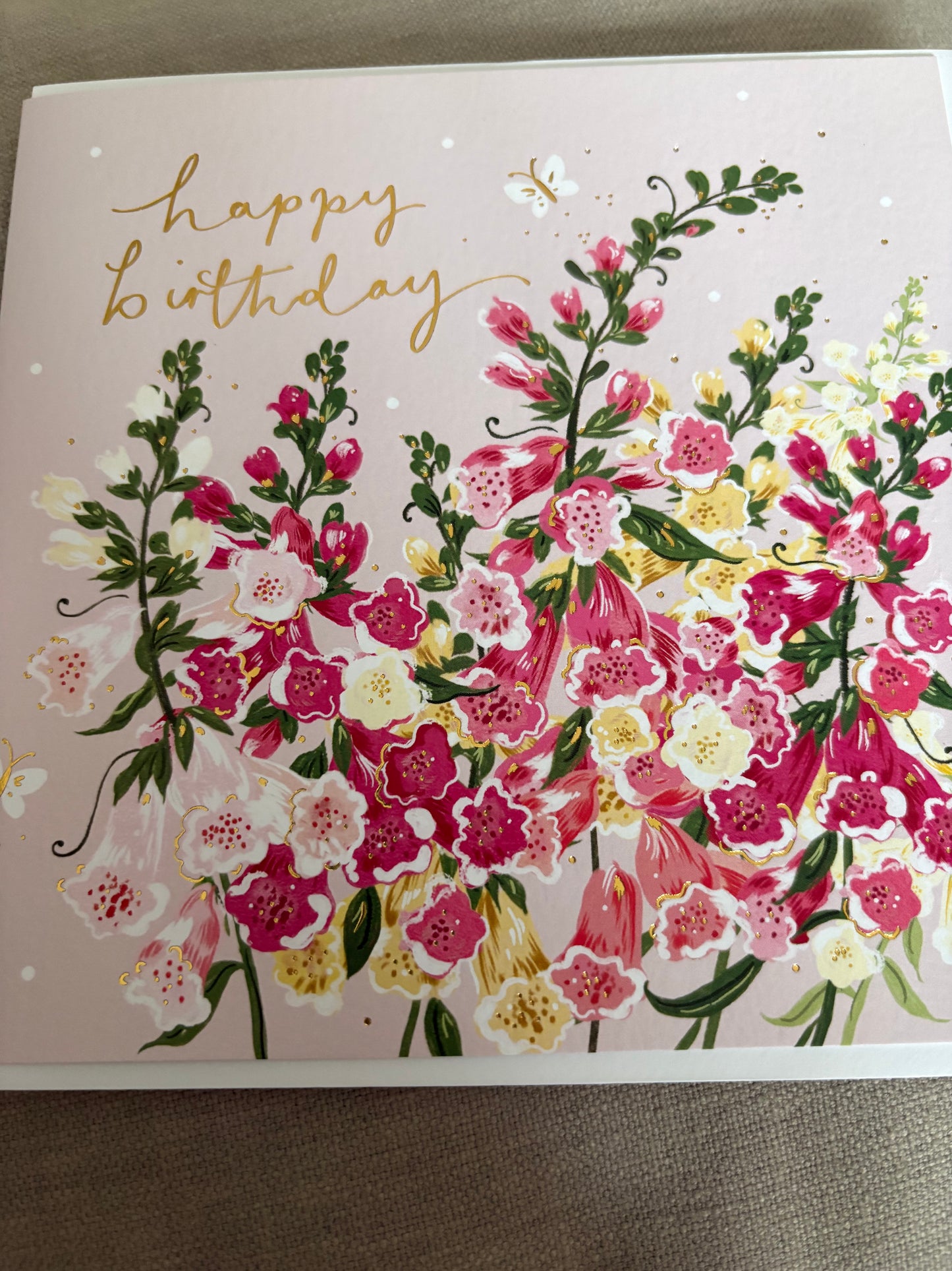 Wild flowers happy birthday card
