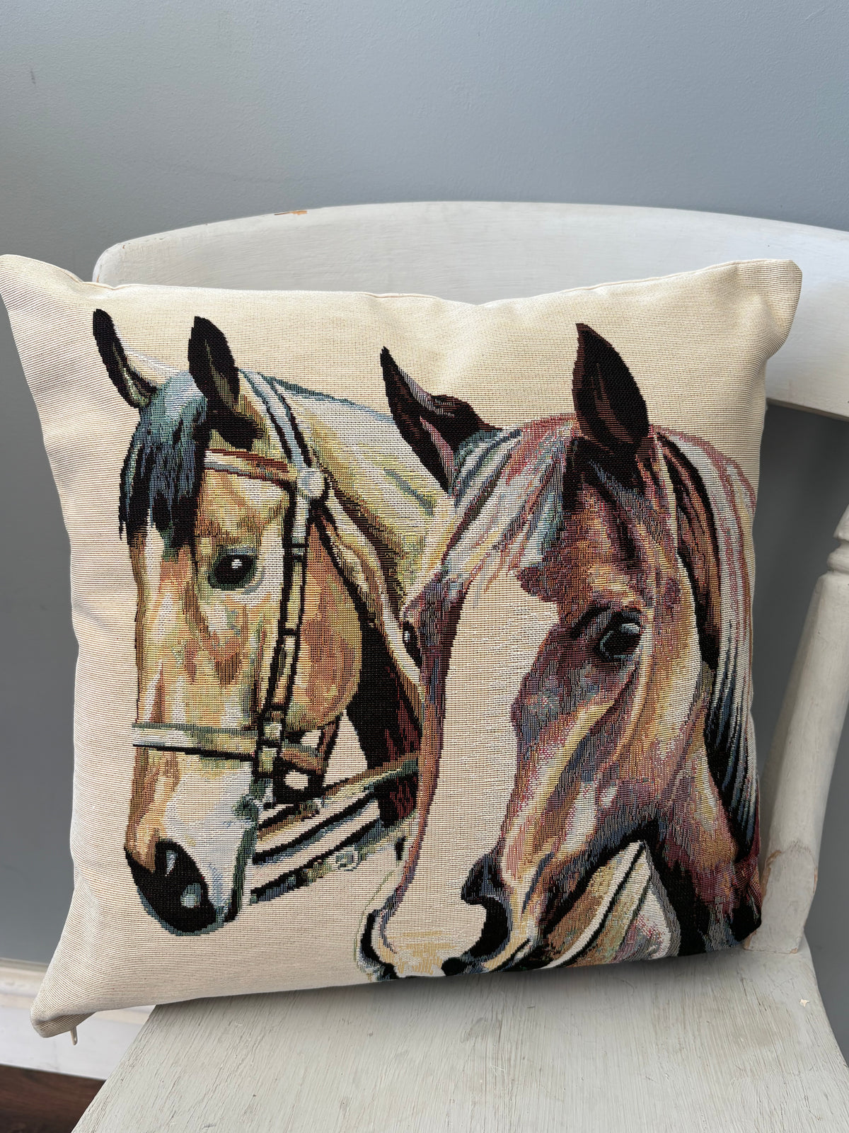 Horse cushion tapestry design