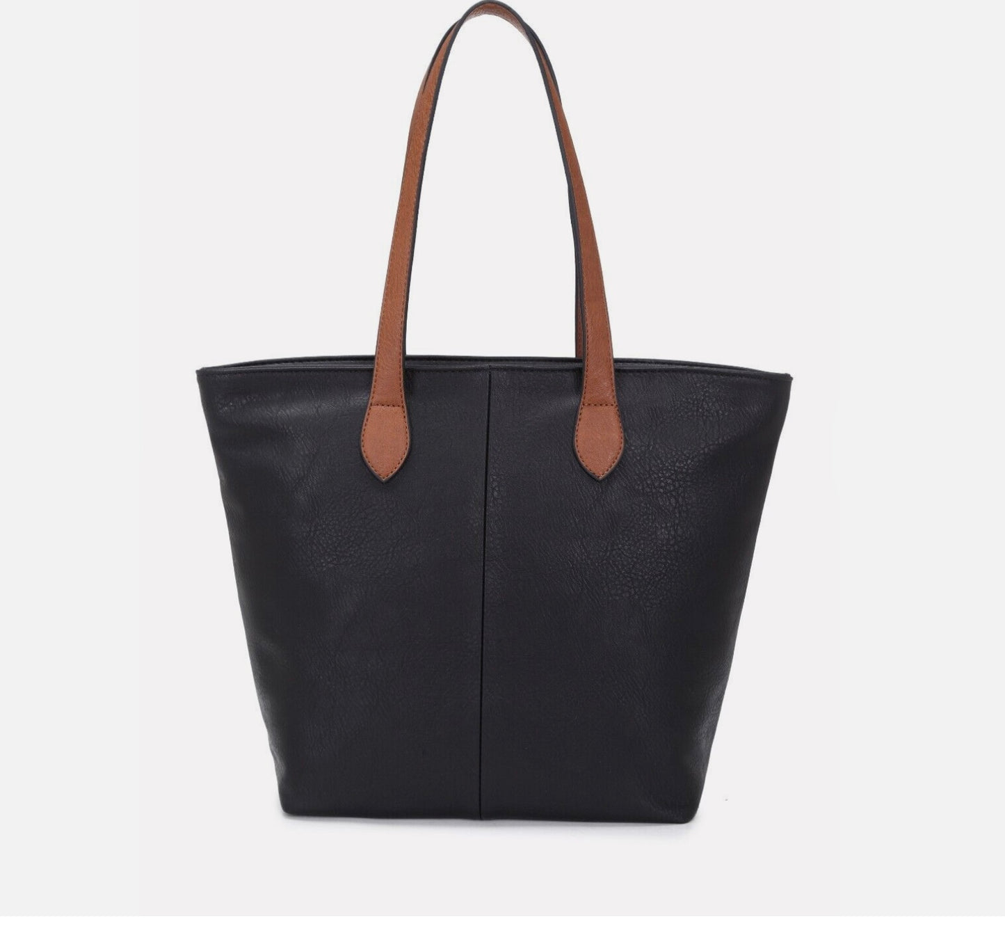 Handbag with contrast handle - black