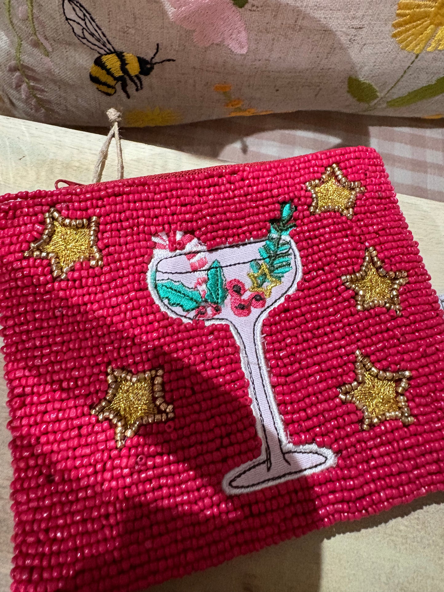 Festive beaded purse