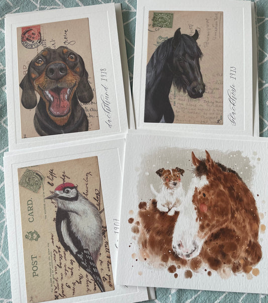 Pack of 4 - Recycled, British made, Eco friendly - Animal charm