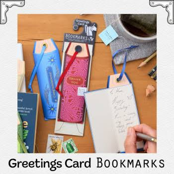 Greeting card bookmark thank you