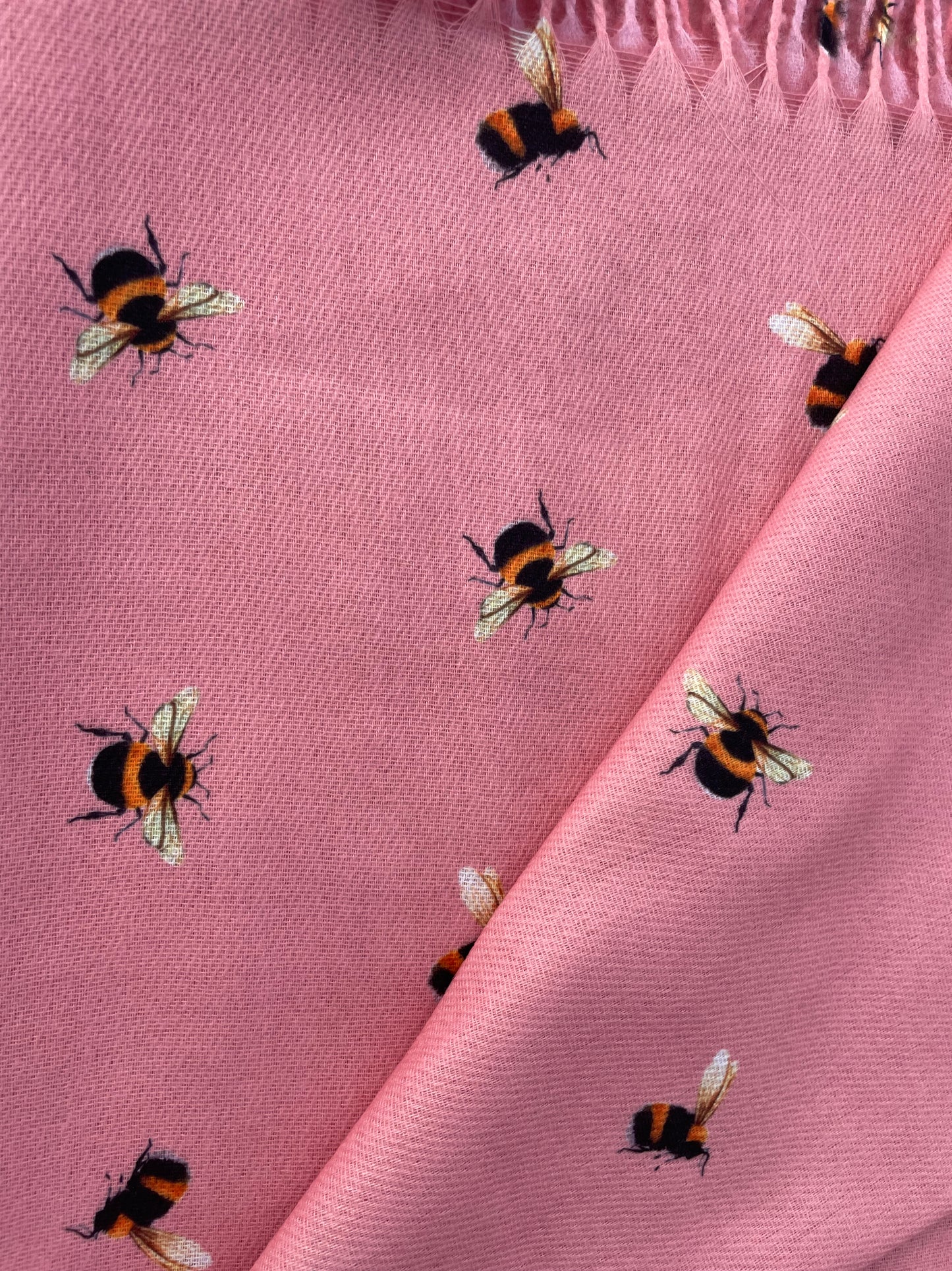 Bee cashmere feel scarf - pink