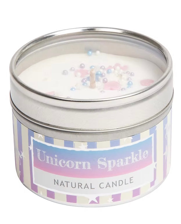Unicorn sparkle soy wax sprinkle candle