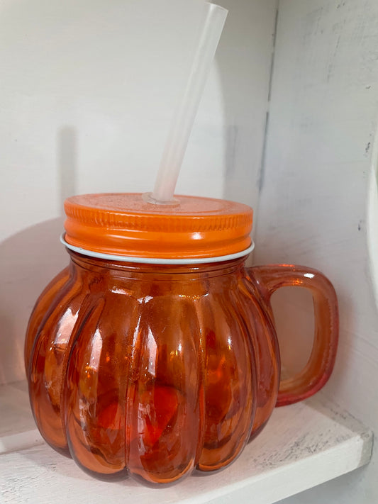 Pumpkin drinking glass