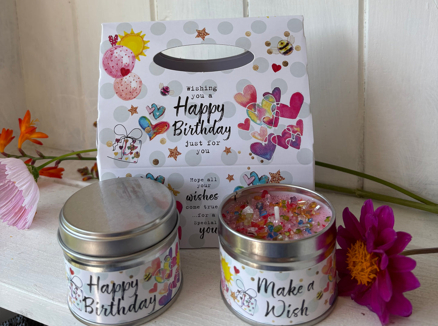 Candle duo gift set happy birthday