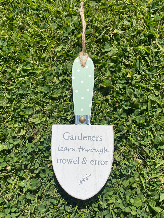 Garden Trowel wood garden decor hanger