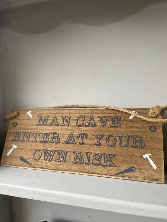 Man cave plaque