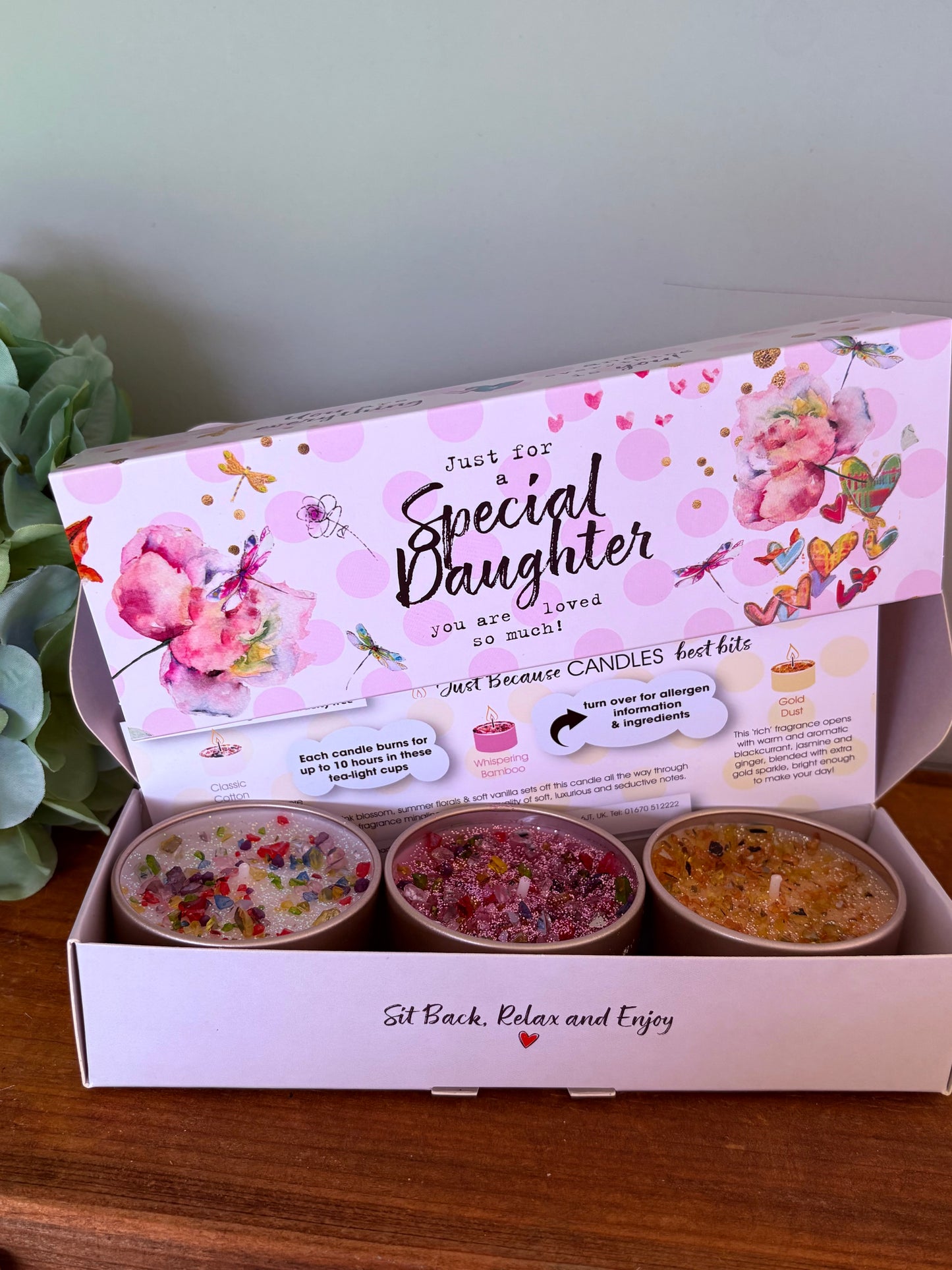 Three candle gift set special daughter