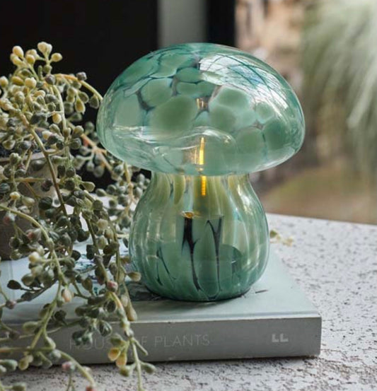 Mushroom LED lamp - green