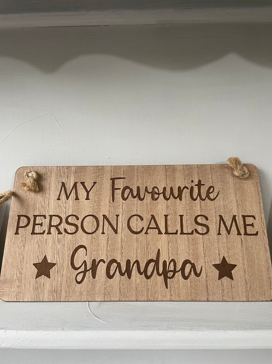 Grandpa plaque