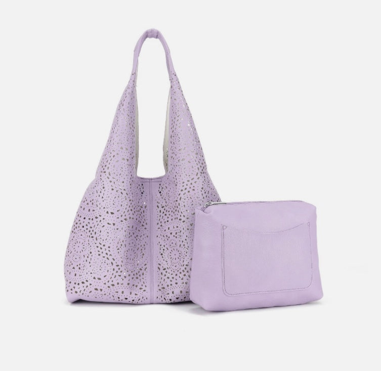 Summer handbag with zipped pouch