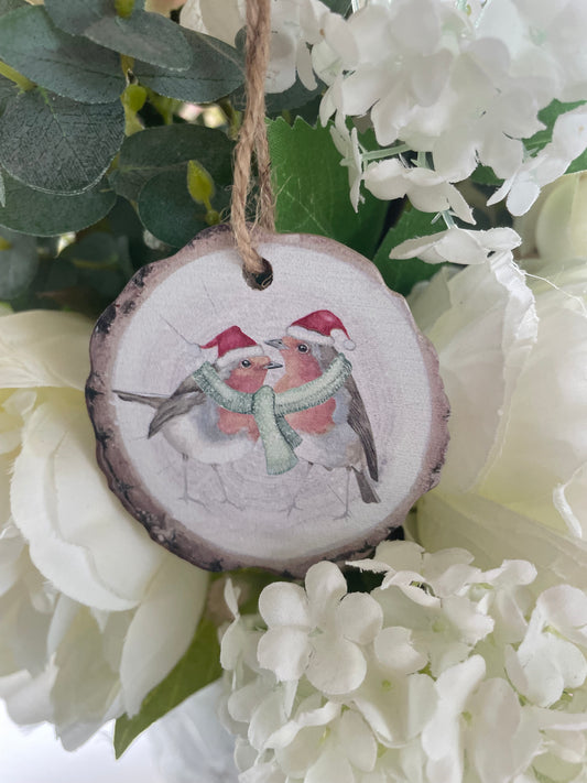 Woodland decoration - mr and mrs robin