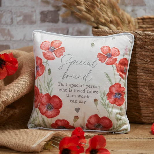 Friend poppy cushion