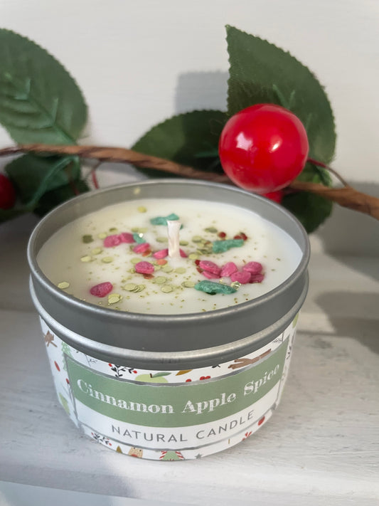 Sprinkle soy candle - hand poured - Cinnamon Apple spice