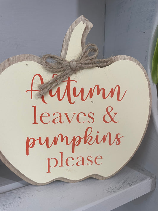 Pumpkin plaque - cream