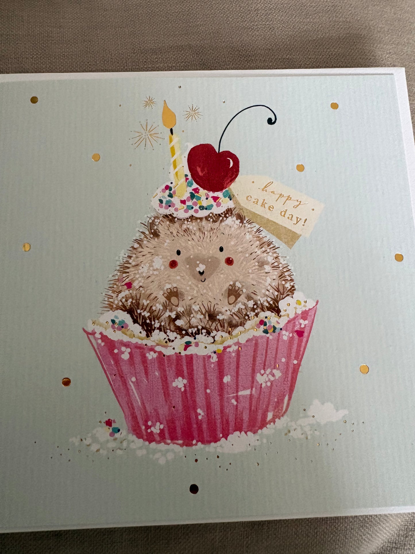 Hedgehog happy birthday card