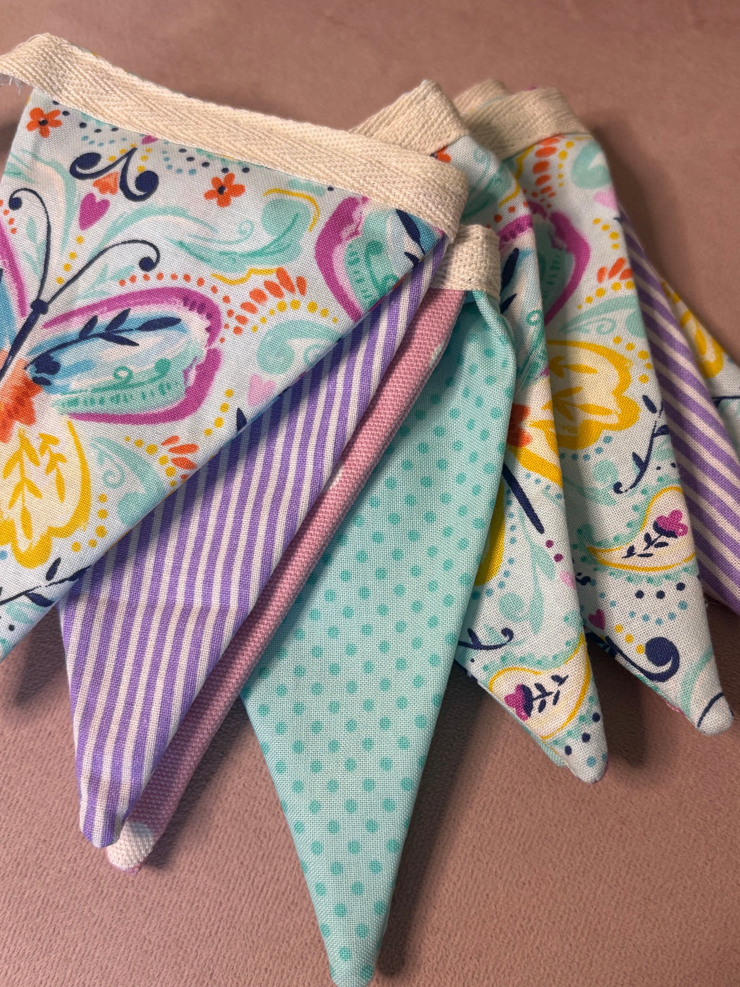 Handmade by Rosie mini butterfly bunting