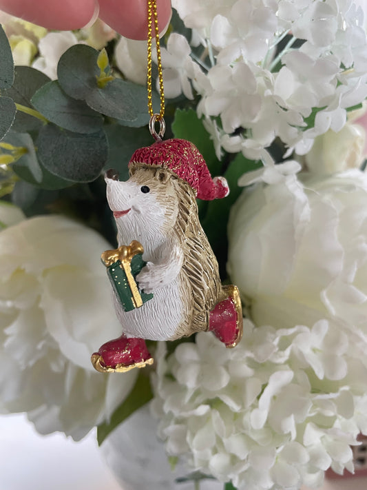 Hedgehog tree decoration - ski