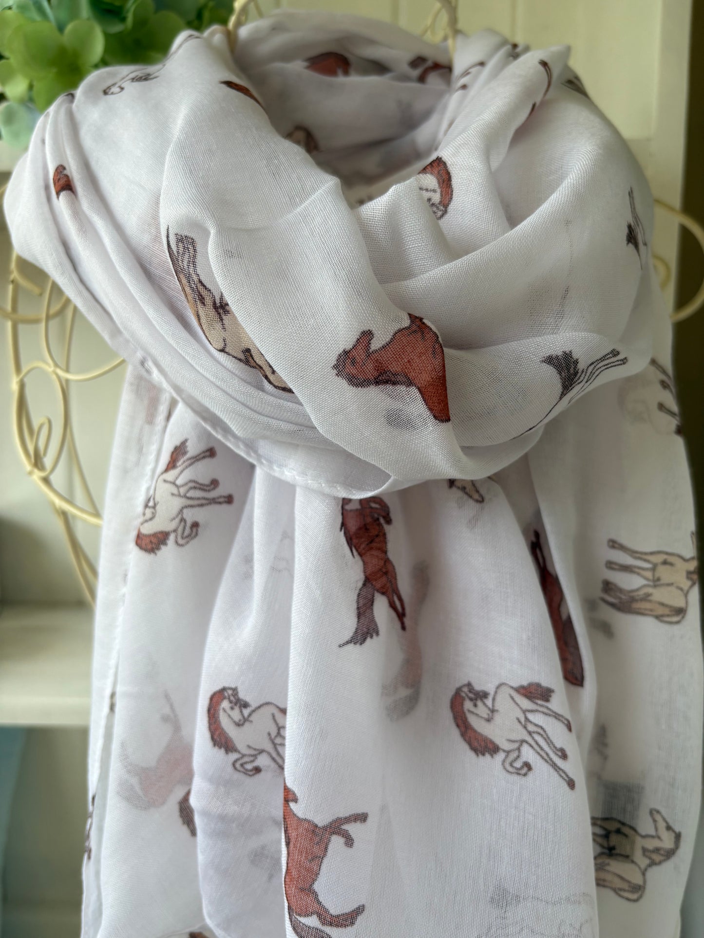 Horse design scarf