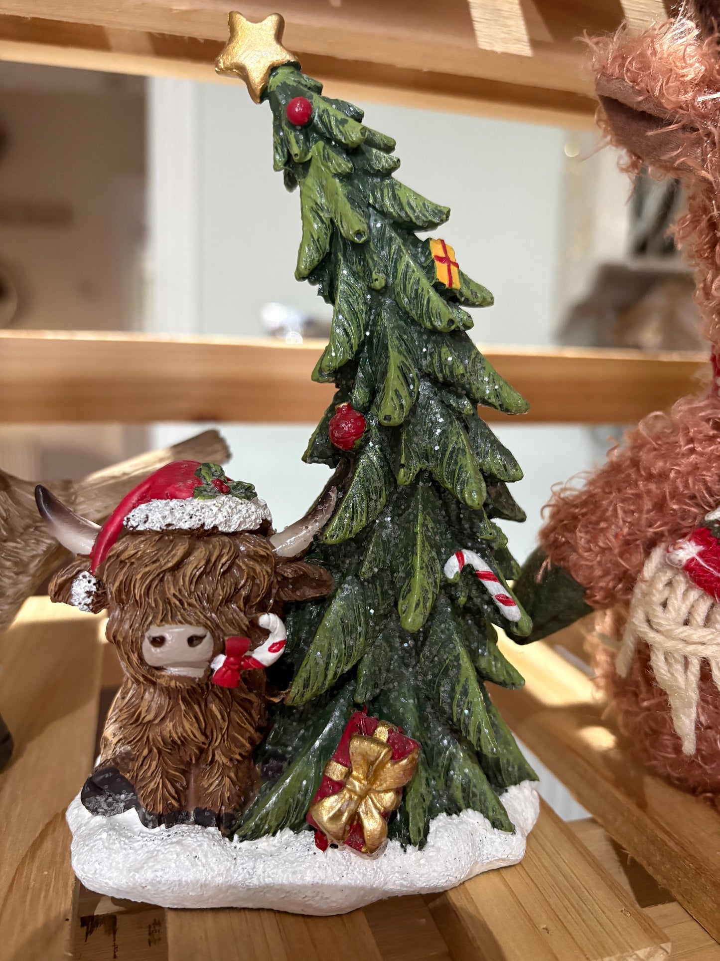 Highland cow christmas tree