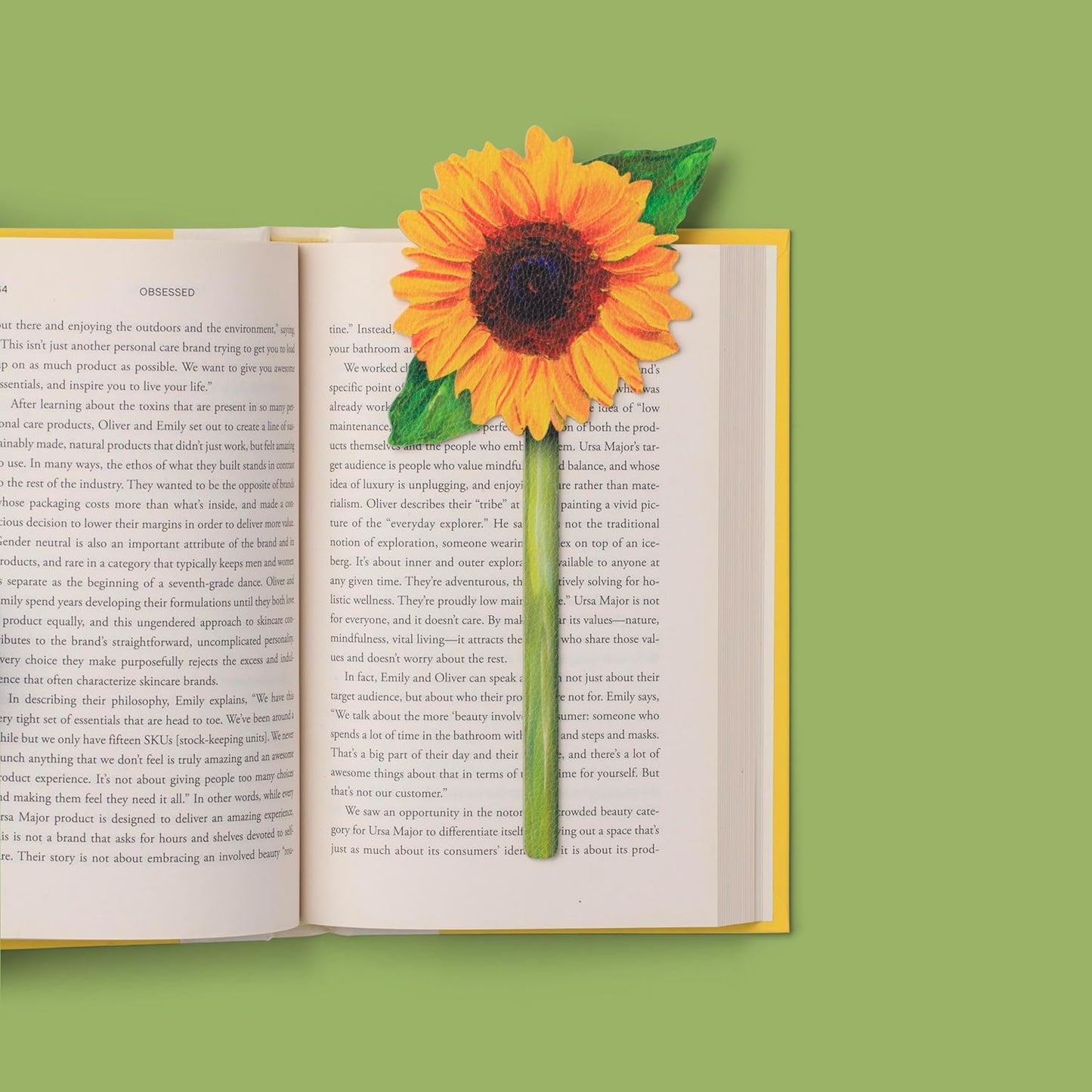 Flower bookmark sunflower