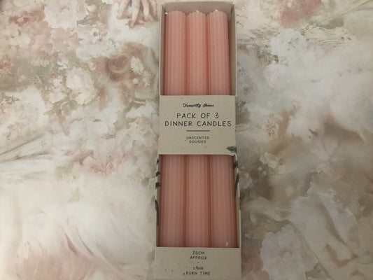 Dinner candles - pink