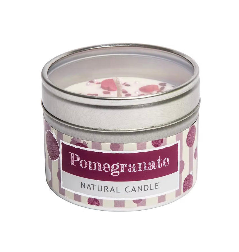 Pomegranate sprinkle soy wax candle