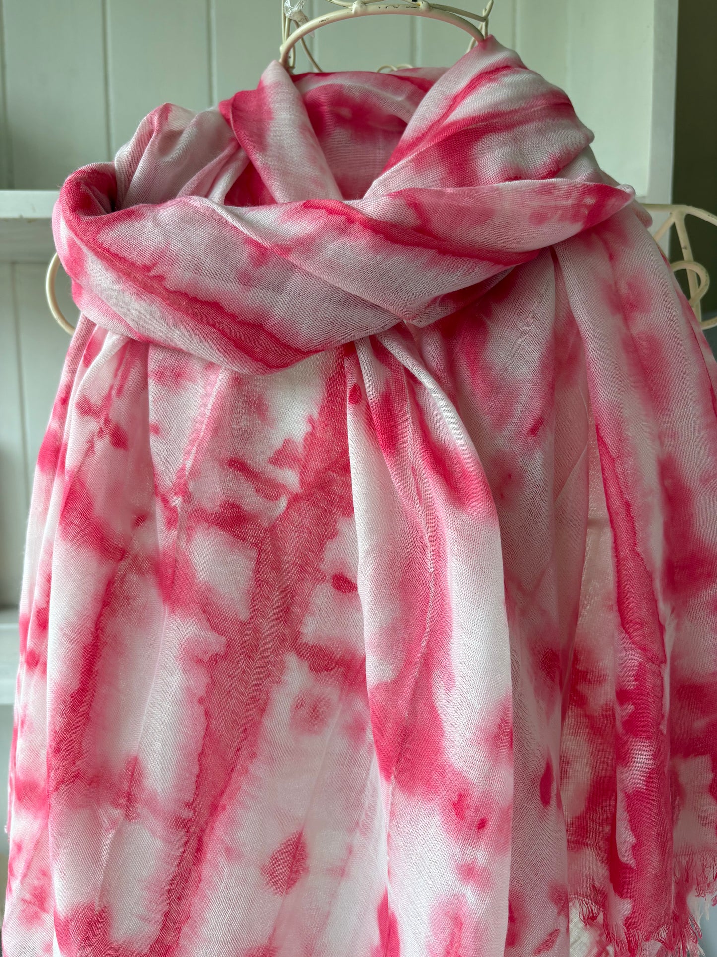 Pink Tie Dye design scarf