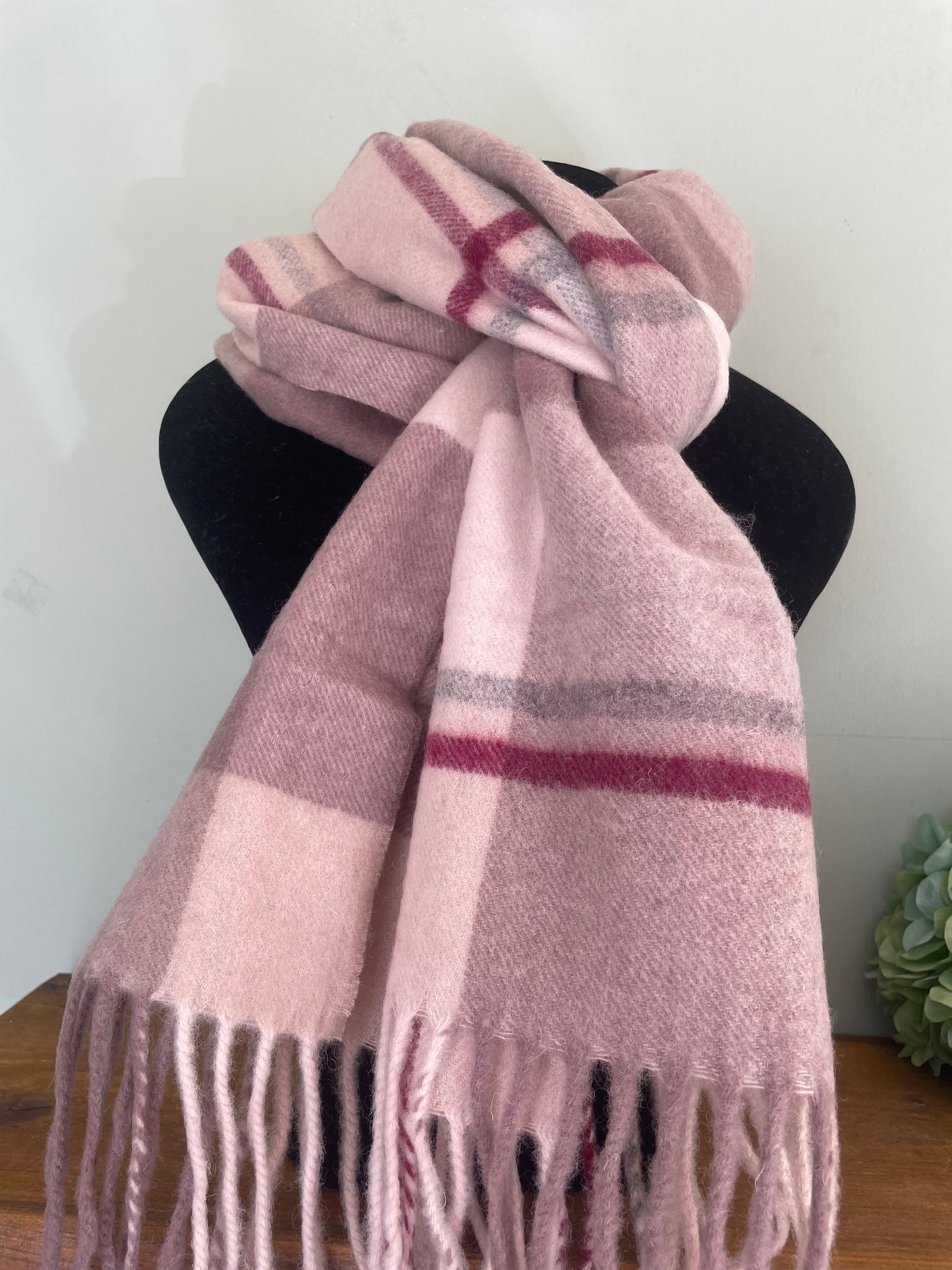 Wool scarf - burgundy