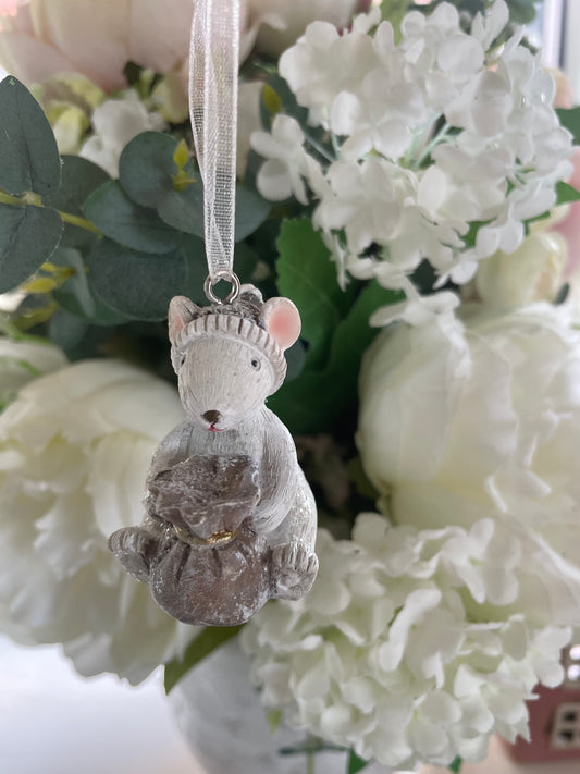 Mouse Christmas tree decoration - sack