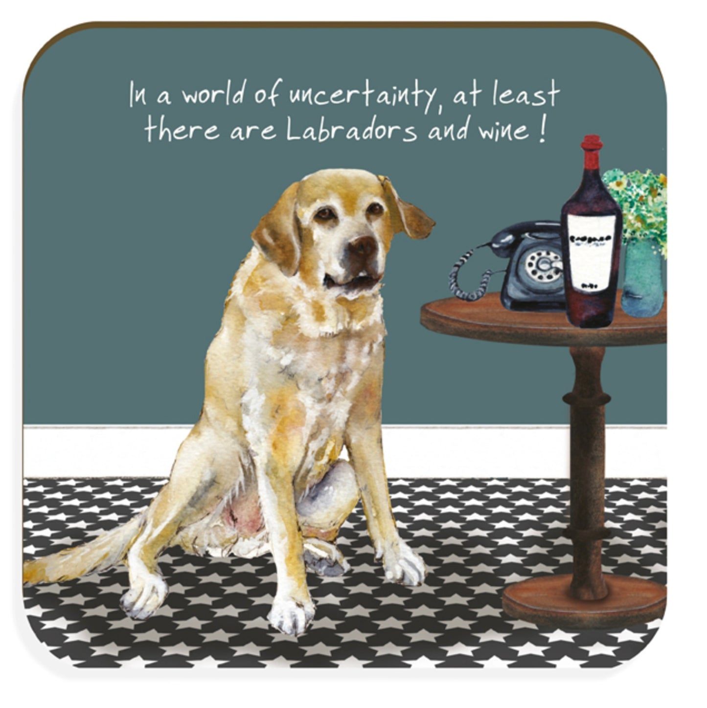 Labrador wine coaster