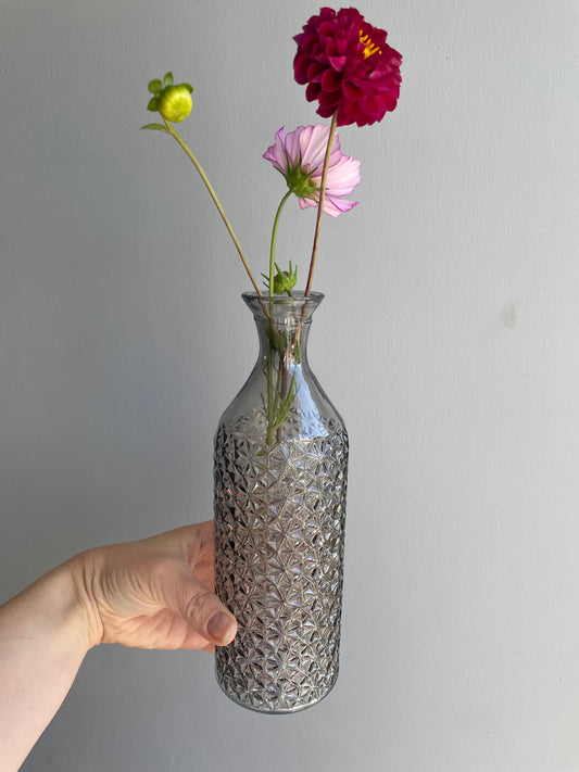 Glass vase - Grey