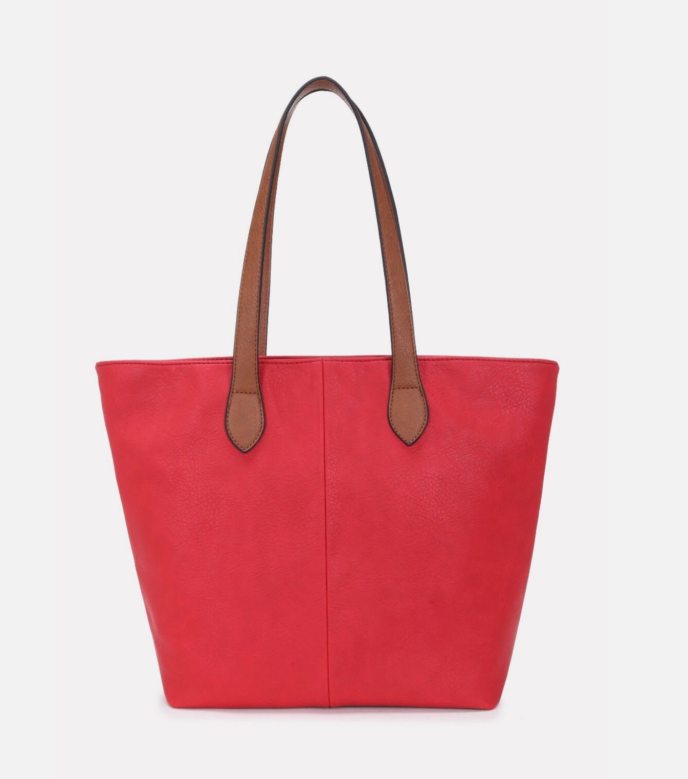 Handbag contrast top handle - red