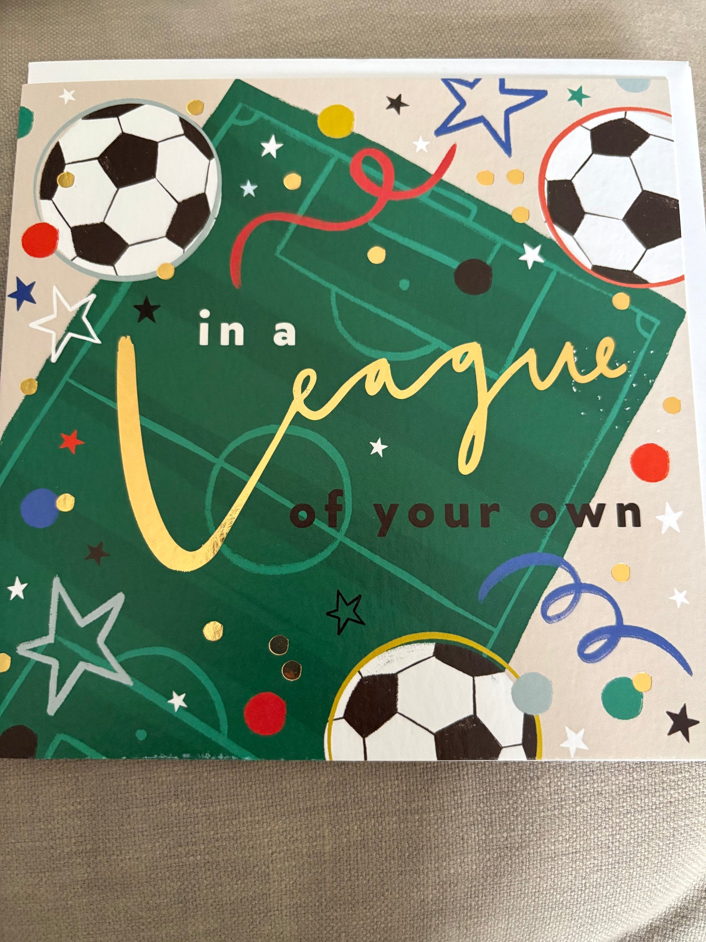 Football happy birthday card