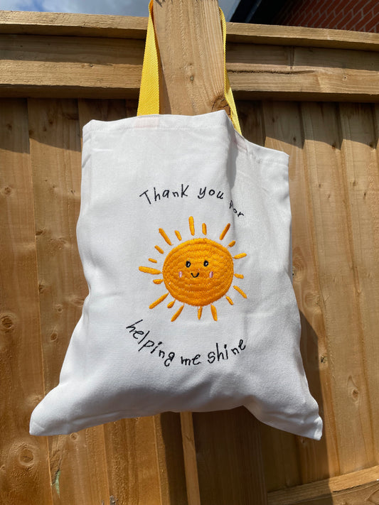 Tote bag - thank you for helping me shine