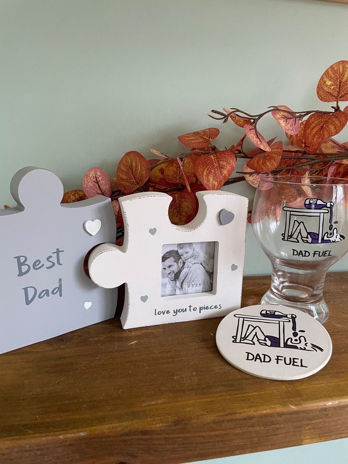 Dad Photo frame and glass bundle set