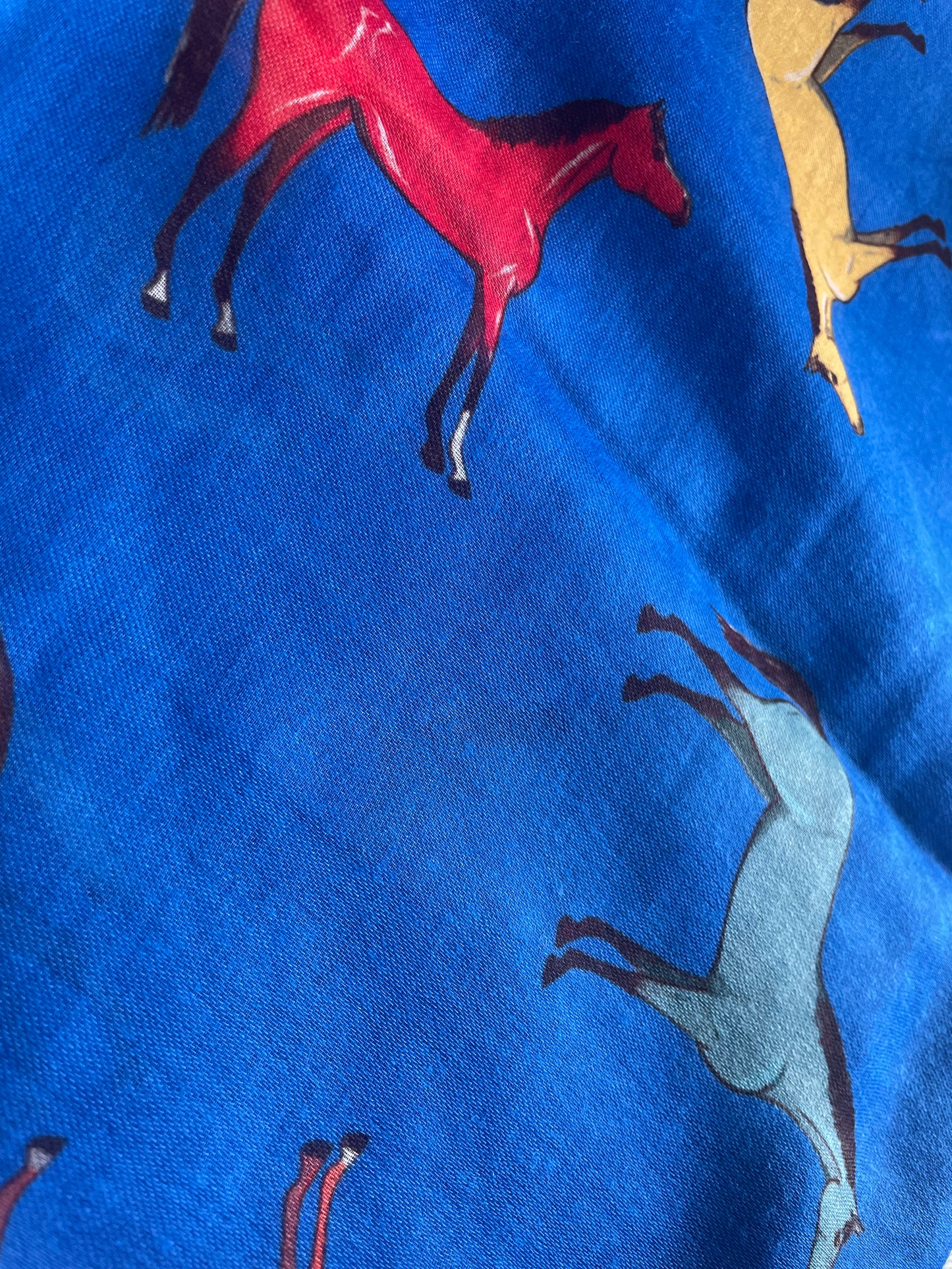 Horse design scarf - blue