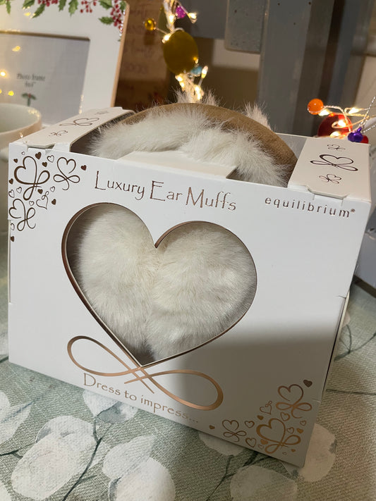 Luxury ear muffs - cream