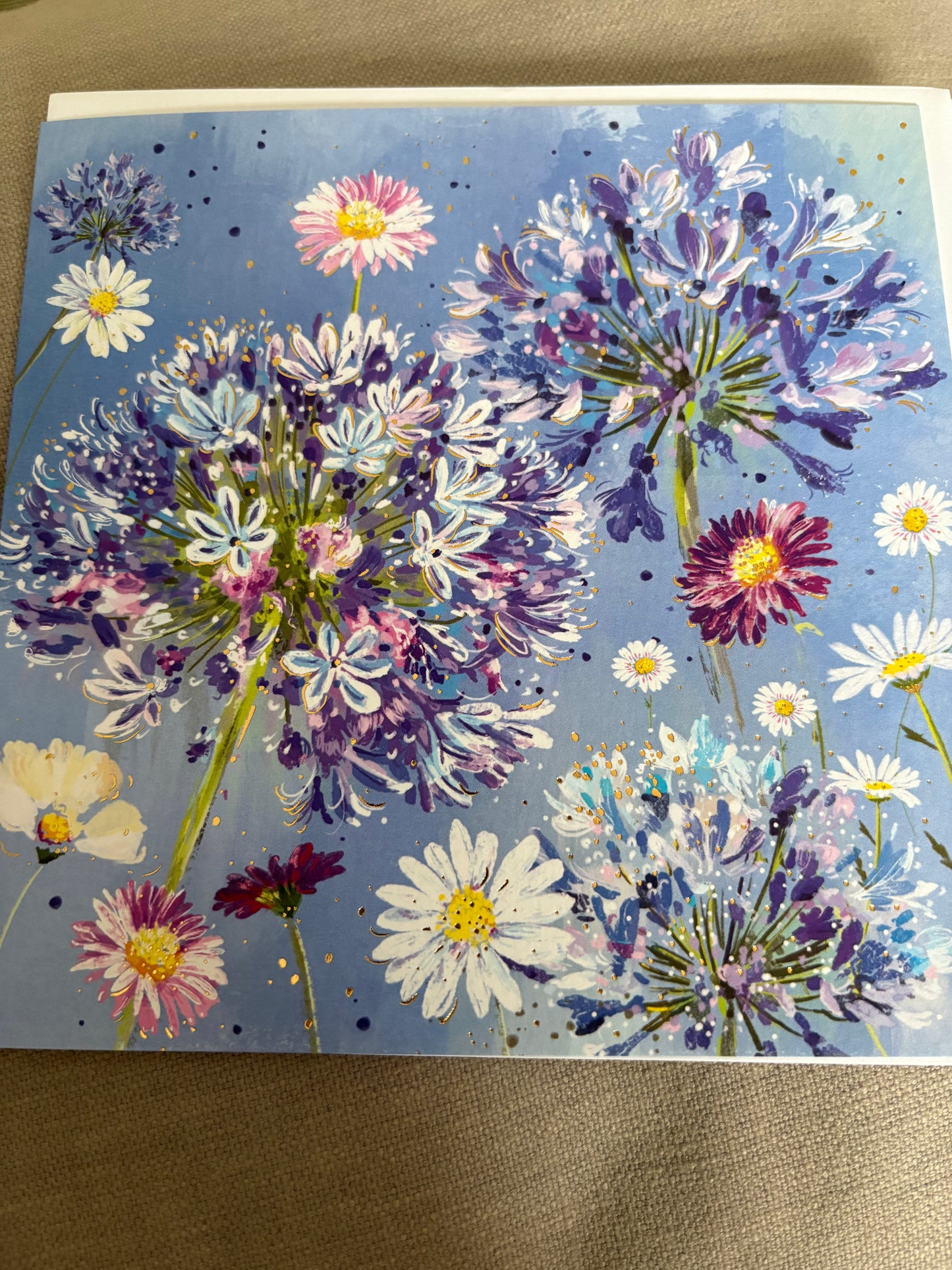 Agapanthus floral card