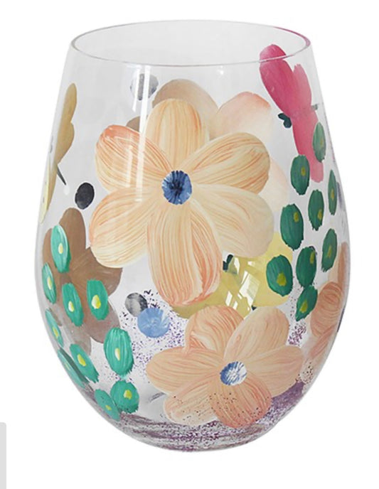 Summer flowers glass