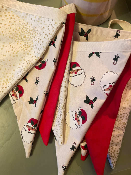 Handmade Bunting - Santa