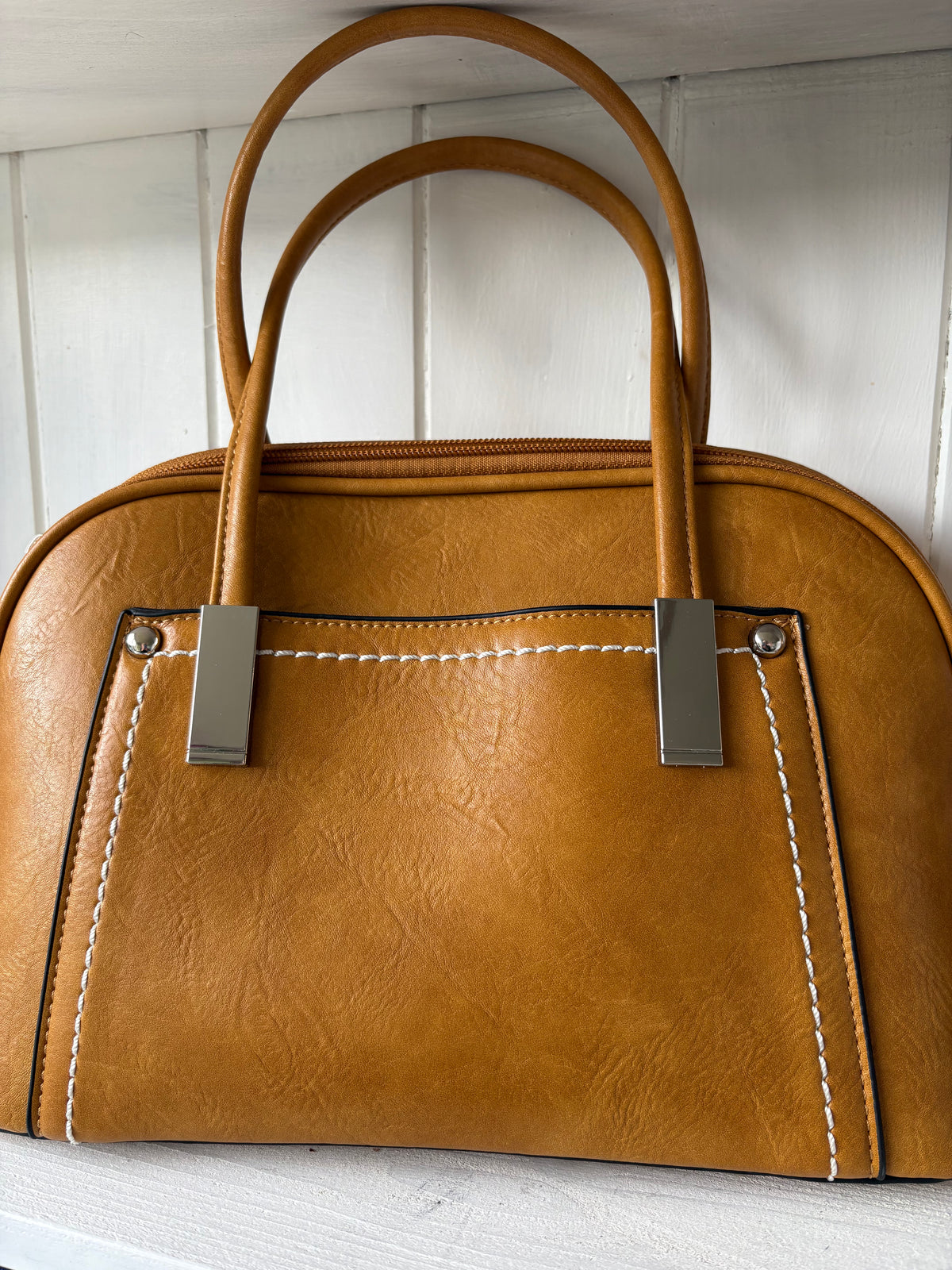 Stitch detail handbag
