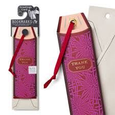 Greeting card bookmark thank you