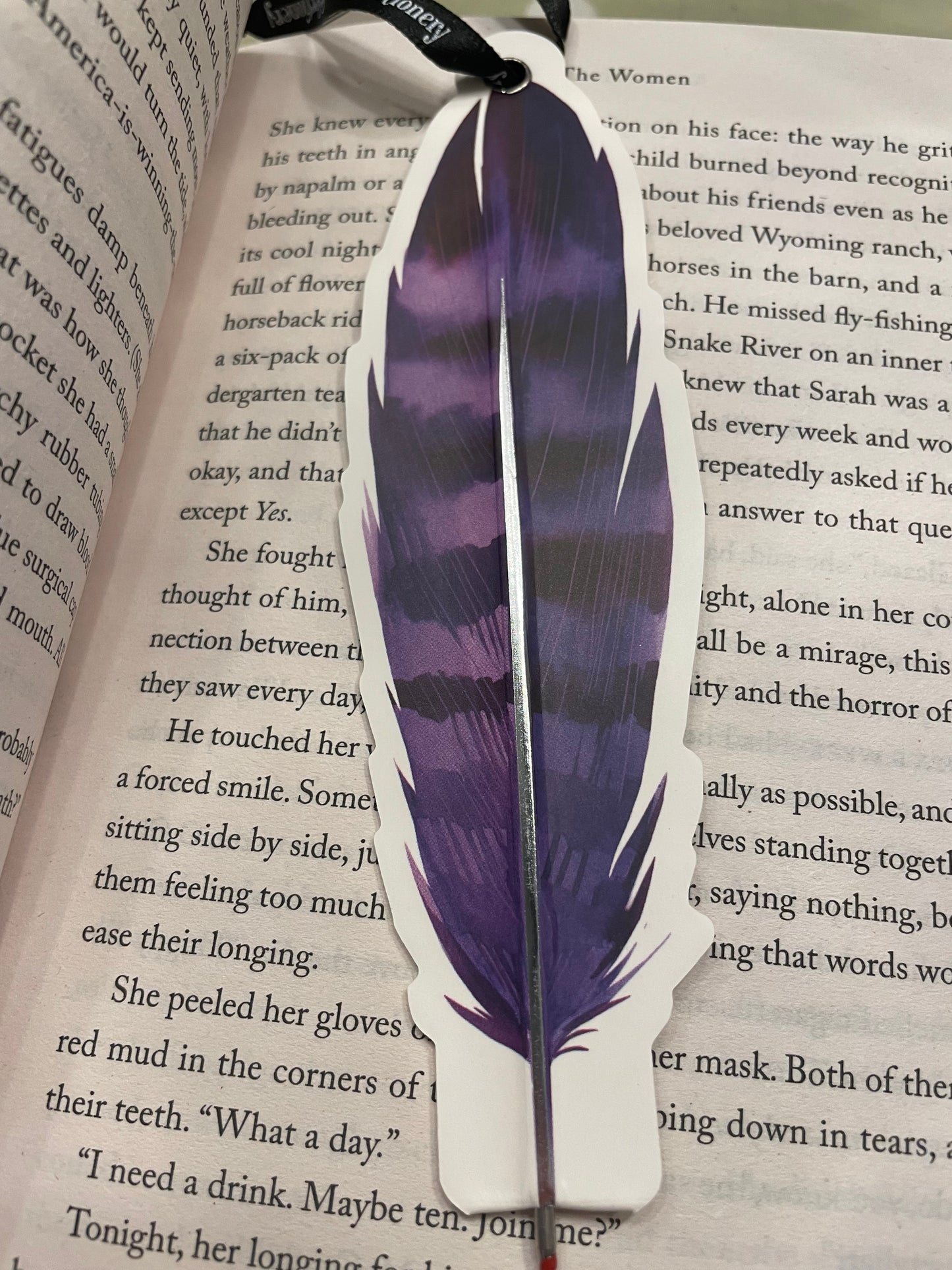 Bookmark pen - feather