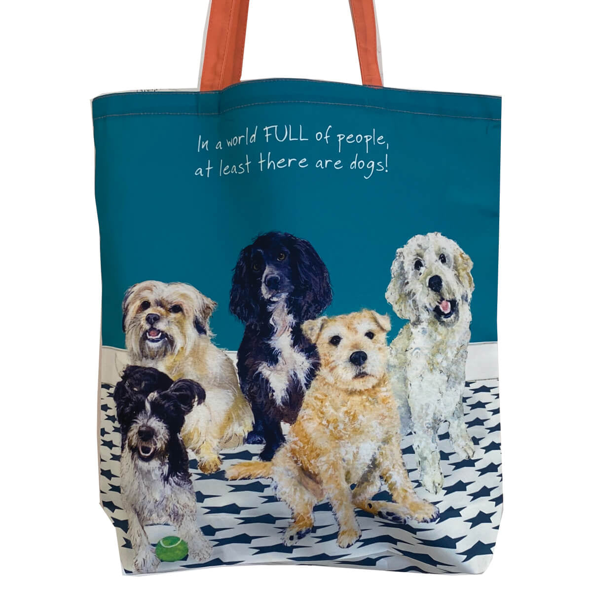 Packable bag dogs sending tote bag