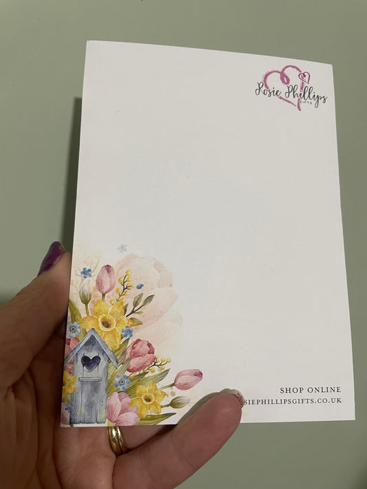 Spring design notepad