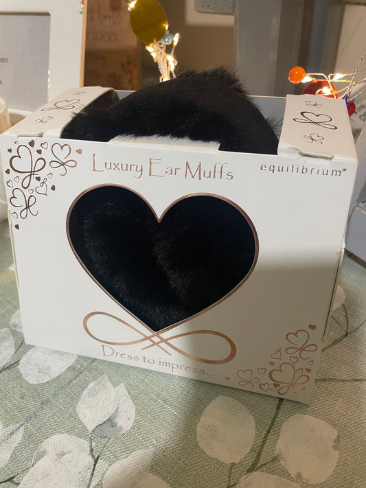 Luxury ear muffs - black
